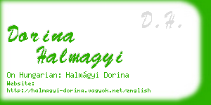 dorina halmagyi business card